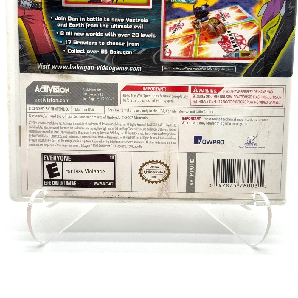 Bakugan Battle Brawlers Nintendo Wii‎ Game CIB Complete Manual 2009